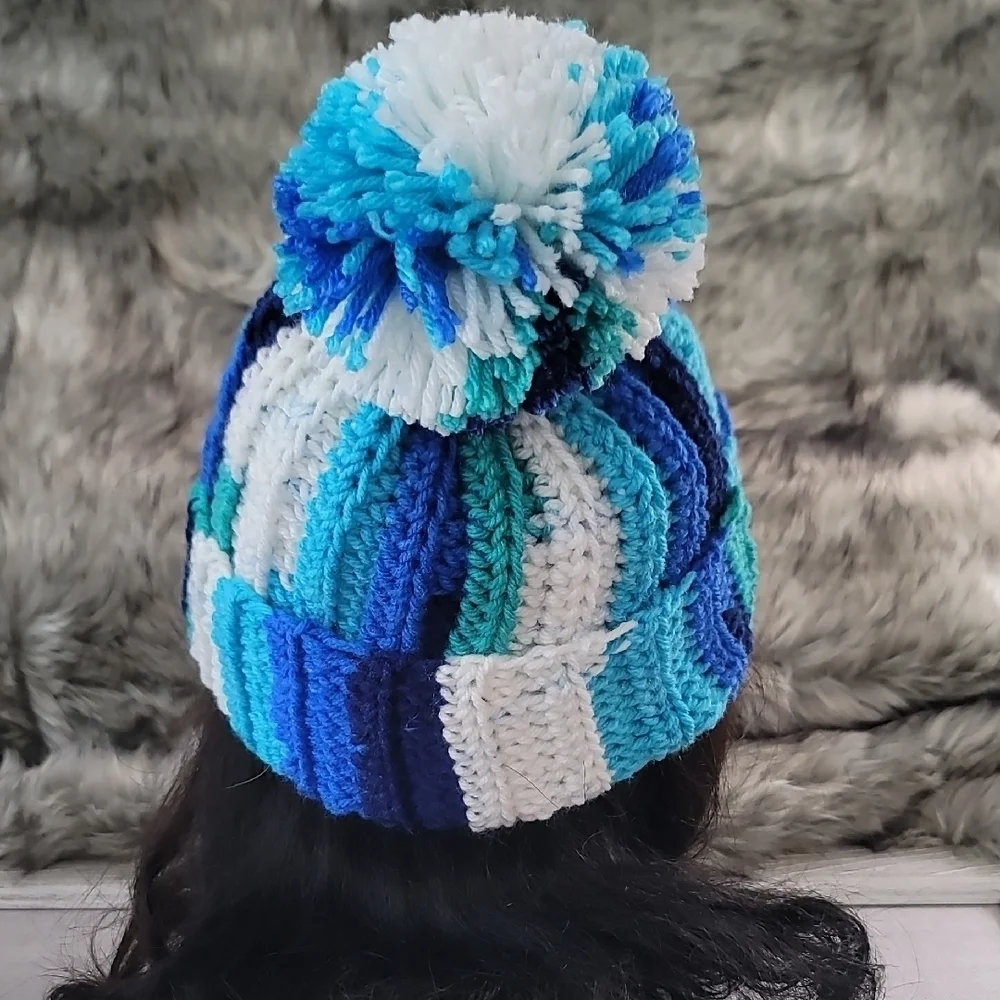 Colorful Striped Knit Beanie
